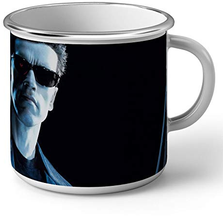 Arnold Schwarzenegger Star Cinema Film Science FIction Tasse emailliert
