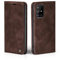 LBH Handyhülle für Samsung Galaxy A51 in Dunkelbraun mit Karten- und Geldfach Smartphone Hülle mit Standfunktion Flip Case Schutzhülle Magnetverschluss Vintage