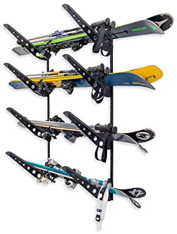 StoreYourBoard Adjustable Ski Storage Rack, Wall Mount Organizer