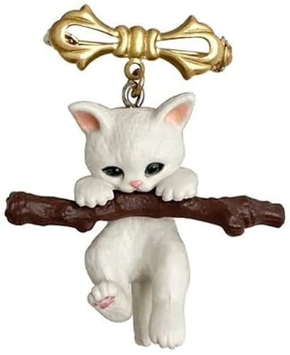Brosche, Persönlichkeit Frauen Brosche, Niedliche Abzeichen Pins, Cartoon Design Rucksack Pins, Halten Einen Zweig Katze Brosche, 3D Katze Brosche