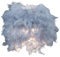 Fonowx Federn Lampenschirm, Moderne Pendelleuchte, Makramee Hängeleuchte Schirm, Kronleuchter-Lampenabdeckung, Lamp Shade Feather für Tischlampe Schlafzimmer Wohnzimmer Zuhause Party, grau s
