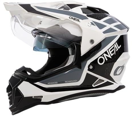 O'NEAL Enduro Casque Sierra R, Blanc Noir Gris, XL, 0818-0