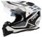 O'NEAL | Motorradhelm | Enduro Motorrad | Ventilationsöffnungen für maximalen Luftstrom & Kühlung, integrierte Sonnenblende | Sierra Helmet R V.24 | Erwachsene | Schwarz Weiß Grau | Größe XL