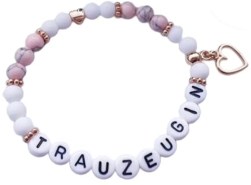 Trauzeugin fragen Trauzeugin Geschenk Armband Handmade Edelstein Perlenarmband (rosegold)