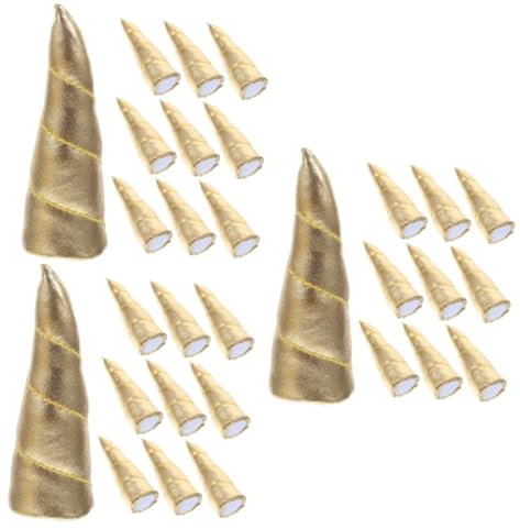 POPETPOP 30 Stk Einhornhorn Haar Diy-stirnband-ornament Kostüm Kopfbedeckung Goldene Hörner Stirnbänder Aus Horn Goldenes Horn Hörner Stirnband Falsches Horn Stoff Kleidung Lieferungen Kind