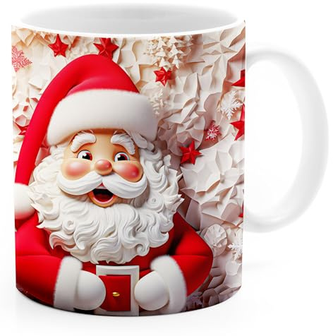 SpecialMe® Tasse Weihnachten 3D-Grafik Illusion Wintermotive XMAS kleines Weiss standard