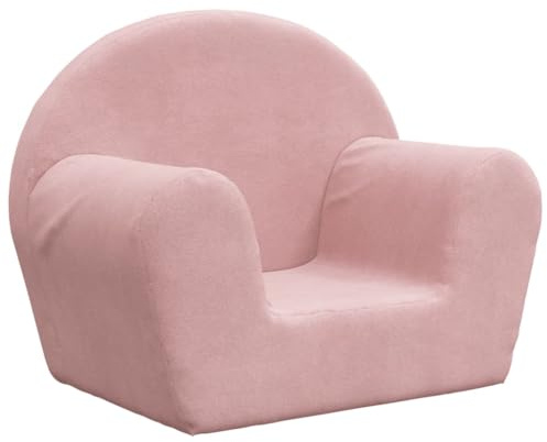 vidaXL Kindersofa Rosa Weicher Plüsch