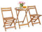 COSTWAY 3tlg. Bistroset klappbar, 2 Gartenstühle & Beistelltisch Akazienholz, Balkonset Sitzgarnitur, Gartengarnitur Sitzgruppe Gartenmöbel für Garten, Balkon