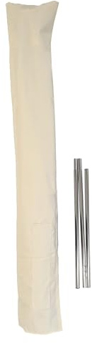 Mendler Schutzhülle Sonnenschirme bis 3m z.B. Casoria/C57/Florida - creme | Hülle, Schutzhaube, Klettverschluss, Polyester 240g/m²