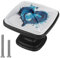 lcndlsoe Modernize Your Kitchen and Living Room with Set of 4 Black Cabinet Knobs, Blue Heart Paint Pattern