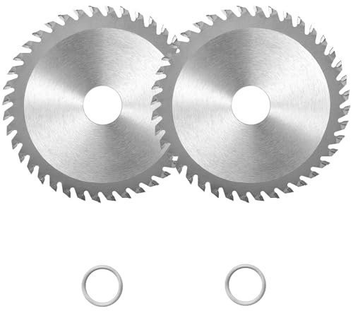2 Pieces Particle Board Mitre Saw Blade, 4.5 Angle Grinder Circular Saw Blade, 40 Teeth Carbide Finishing Saws, Alloy Steel Circular Cutter Blade, Table Saw Plunge Blade for Drills Rotary Tools