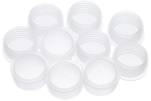 QUARKZMAN 10 Tapones para Saleros de 8/9 Tapón de Plástico PE para Salero Tapón de Repuesto Transparente Tapa de Plástico Redonda Reutilizable para Botellas Tuberías Macetas