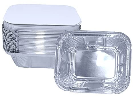 Sunrise Packaging 50 x EXTRA SMALL Foil Containers with Lids - 250ml | Durable & Leak-Resistant Food Storage Containers for Roasting, Meal Prep, Takeout, and Events Parties