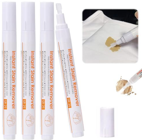 Instant Stain Remover Pen, 4-Pack - Portable, Effective for Clothes & Household Stains