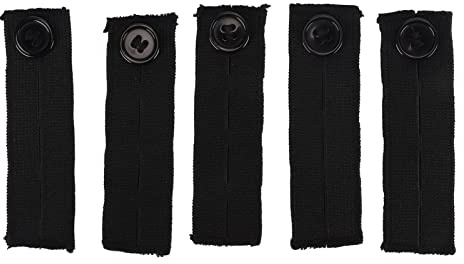 ANKROYU 5 Stück Elastische Taillenverlängerungen, Verstellbare Knopf-Bundverlängerungen, Elastic Waist Extender für Hosen, Jeans, Umstandshosen, Trousers Expander