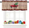Tokusyou Weihnachten Scheibengardine Gardinen Deko Weihnachtsgardine für Küche Vorhang Lastkraftwagen Weihnachtsbaum Schneeflocken Muster Blickdicht Bistrogardinen für Schlafzimmer, B 137 × H 45 cm