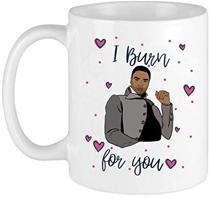 SdetYuia I Burn for You, Bridgerton, Duke of Hastings, taza de café de regalo para amigos, familiares (blanco, 325 ml)