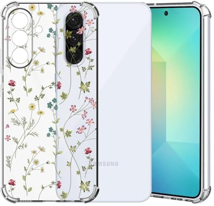 ChoosEU Transparent Hülle für Samsung Galaxy A56 5G Weich TPU Silikon Case mit Blume Muster Motiv für Mädchen Dünne Handyhülle Stoßfeste Airbag Schutzhülle Durchsichtig Cover für Galaxy A56 5G - Bunt