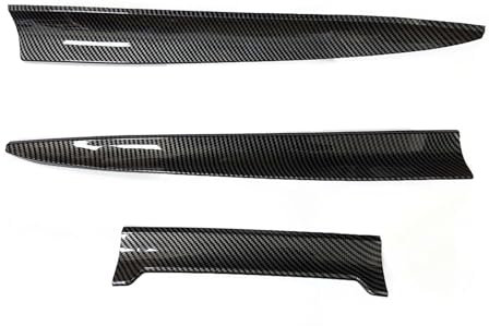JJQFLB Kompatibel für BMW 3 Series E46 2003-2005, 3-Teiliger Heckspoiler für Limousinen, Heckflügel, Lippenverlängerung, Stanzfreie Installation,B-Carbon Fiber Look