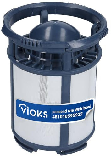VIOKS Kunststoffsieb Grob Zweiteilig Ersatz für Whirlpоol 481010595922 Indеsit C00324914 Küрpersbusch 434775 Sieb für Geschirrspüler