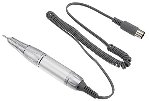 WRITWAA Professional Nail Drill Handpiece for Electric Manicure Pedicure Machine Durable Silver White Nail Drill Pen for Nail Art and Nail Accessories Lightweight Design for Easy