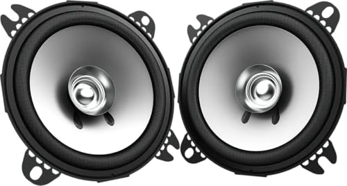 Kenwood KFC-S1057 Stage Sound Series, 10 cm Doppelkonus-Autolautsprecher, 220 W Spitzenbelastbarkeit, 21 W RMS, 4 Ohm, Silver Polypropylene Woofer Cone, Flacher Einbau, 2 Stück