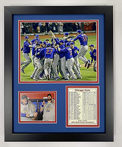 Legenden Sterben Nie 2016 MLB Chicago Cubs World Series Champions Celebration Gerahmtes Foto Collage, 27,9 x 35,6 cm