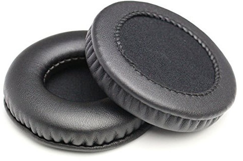 Shinecozy Premium Kopfhörer Ohrpolster Kunstleder Schaumstoff-Ohrkissen, Headset Ohrpolster Ersatzteile (For Universal Diameter 75MM)