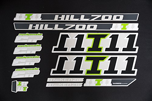 Fahrrad DEKOR Satz Aufkleber Rahmen Schriftzug Sticker frame decals schwarz weiss grün