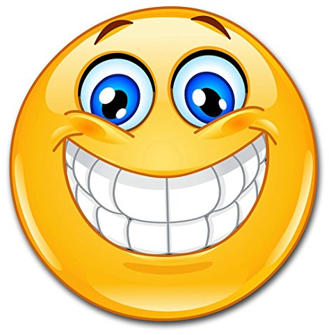 easydruck24de 1 Smiley-Aufkleber Smile XL I kfz386 I rund Ø 30 cm I Emoticon Sticker lachend für Auto Wohnwagen Wohnmobil Wand-Tattoo I wetterfest