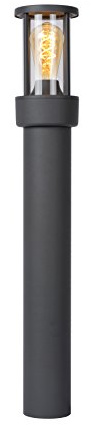 LUCIDE Lori - Bollard Light - 1xE27 - IP44 - Day/Night Sensor - Anthracite