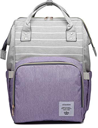 ENJOY-UNIQUE Mutter Mutterschaft Mutterschaft Windelbeutel Große Kapazität Baby Tasche Pflegetasche für Mutter Baby Windel (Lila)