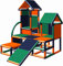 Move and stic Indoor & Outdoor Klettergrüst Luise für Kleinkinder ab 12 Monate als Möbel und Motorikschule im Kinderzimmer einsetzbar (orange-grün-titangrau)