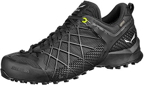 SALEWA Wildfire Gore-Tex Scarpe da Avvicinamento da Uomo, Black Out Silver, 44 EU