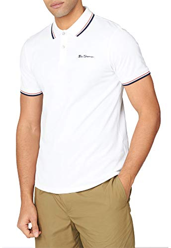 Ben Sherman Mens Short Sleeved Regular Fit Signature White Polo Shirt