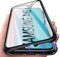 Mosoris Hülle für Samsung Galaxy A40, Transparent Panzerglasfolie 360 Grad Handyhülle Full Schutz Cover Schwarz Grenze Magnetische Adsorption Case, Vorne und Hinten Harte Schutzhülle