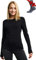 Merino.tech Merino Shirt Damen Langarm - Premium 100% Merino Unterwäsche Damen Langarmshirt, Sportunterhemden + Wollsocken (X-Large, Black 250)