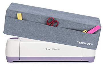 TESSLOVE Staubschutz für Cricut Explore Air & Air 2 & Air 3 Cricut Maker und Cricut Explore 1 mit 3 Taschen für Werkzeug Zubehör… (1pcs, GREY)