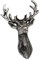 Smartbadge® Anstecknadel mit schottischem Hirsch, handgefertigt aus englischem Zinn, WA, SSTAGPIN + 59 mm Button.