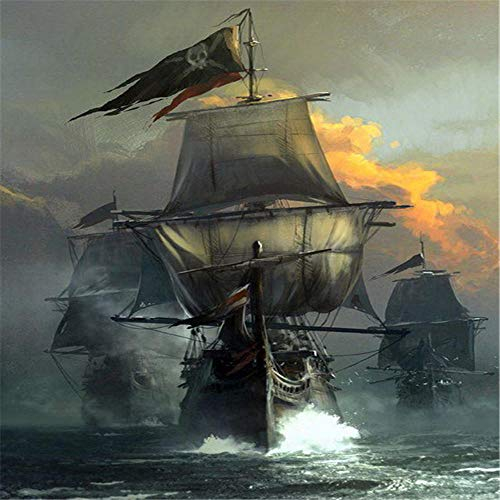 Puzzles 3000 Teile, Ballon Landschaft Rahmenpuzzle, Puzzle Spiel Geschenk, DIY Puzzle Würfel Piratenschiff auf dem Meer Impossible Puzzle, Geschenk Geschicklichkeitsspiel für die Ganze Familie