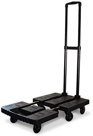 EDMA - Modulares Rollbrett 58x40cm mit Versenkbarem Griff - Harzplatte - Tragkraft 220 kg Schwerlast - Möbelroller für Umzug & Renovierung - 257355 - Leichter und Kompakter Transportroller