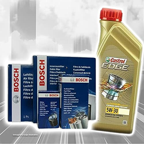 CORMAR KIT TAGLIANDO COMPATIBILE CON VW POLO 6R TDI FILTRI + OLIO CASTROL 5W30