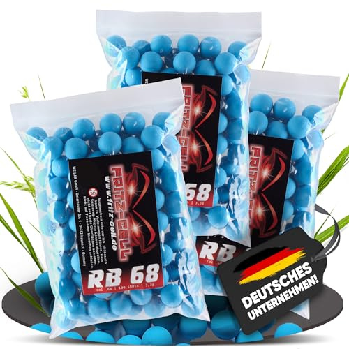 Fritz-Cell Rubberballs Kaliber .68 Gummigeschosse blau – 300 Stück