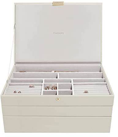 Stackers Oatmeal Supersize Jewellery Box- Set of 3
