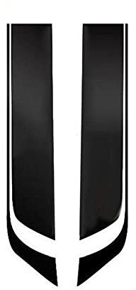 ihreesy Striscia Adesiva Auto per Cofano - 2 Pezzi Vinile per Corse Sportive, Tetto, Paraurti, Gonna, Decalcomanie Decorazione, Nero