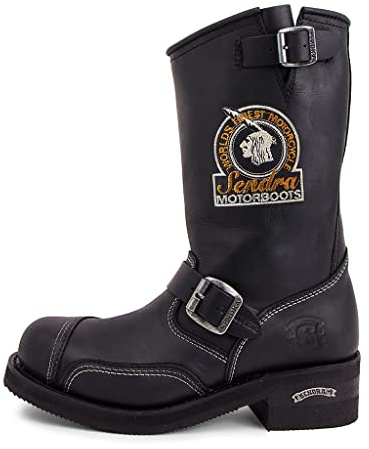 Sendra Boots - 3565 Stivaletto con tacco a punta tonda da uomo - Nero Camper Boot Style - Stivali alla moda -