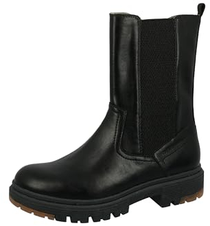 Tom Tailor Damen 4295501 Chelsea-Stiefel, Black, 40 EU