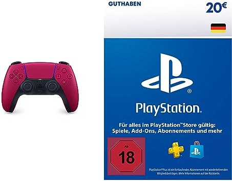 DualSense Wireless Controller Cosmic Red [PlayStation 5] + PSN Guthaben | 20 EUR | deutsches Konto | PS5/PS4 Download Code