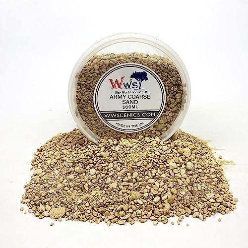 WWS War World Scenics WWScenics Modell Grob-Sand | 500ml Becher | Basing Materialien Diorama Modellbau