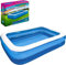 COOZi Piscine familiale de qualité supérieure de 2,62 m pour enfants – Piscine gonflable facile à utiliser avec patch de réparation autocollant | Pataugeoire rectangulaire pour adultes et enfants |